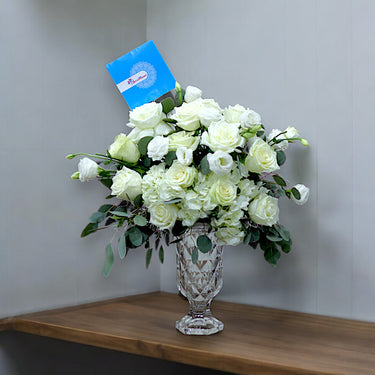White Rose and Hydrangea Bouquet